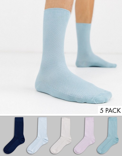 Topman 5 pack socks in pastel