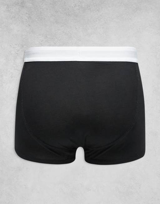 Topman 5 pack trunk in black, white and grey marl with white waistbands, 3 of 3