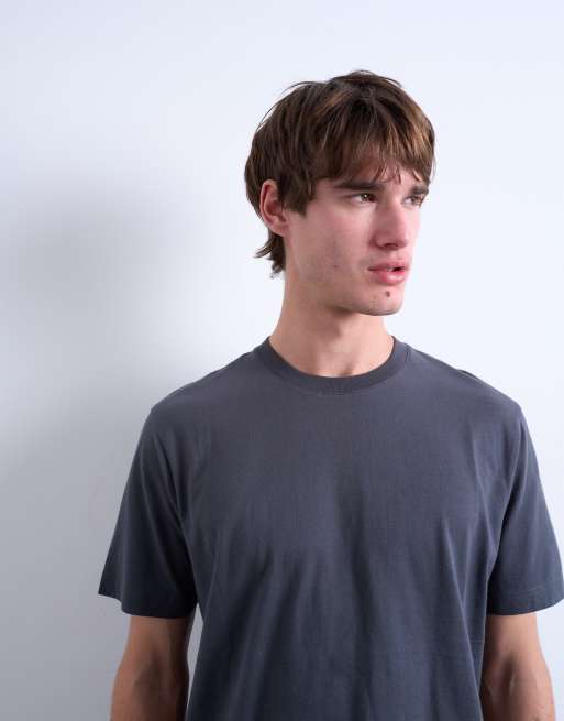 Topman – 5er-Pack Classic-Fit-T-Shirts in Schwarz, Weiß, Anthrazit, Schokobraun und Steinbeige, 5 von 5