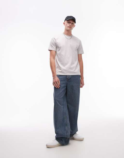 Topman 7 pack classic t-shirt in black, white, stone, brown, charcoal, navy and green, 3 of 4