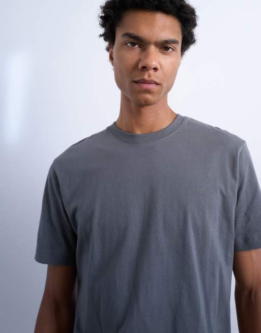 Topman 7 pack classic t-shirts in black, white, brown, navy, charcoal, ecru and brown , 3 of 5