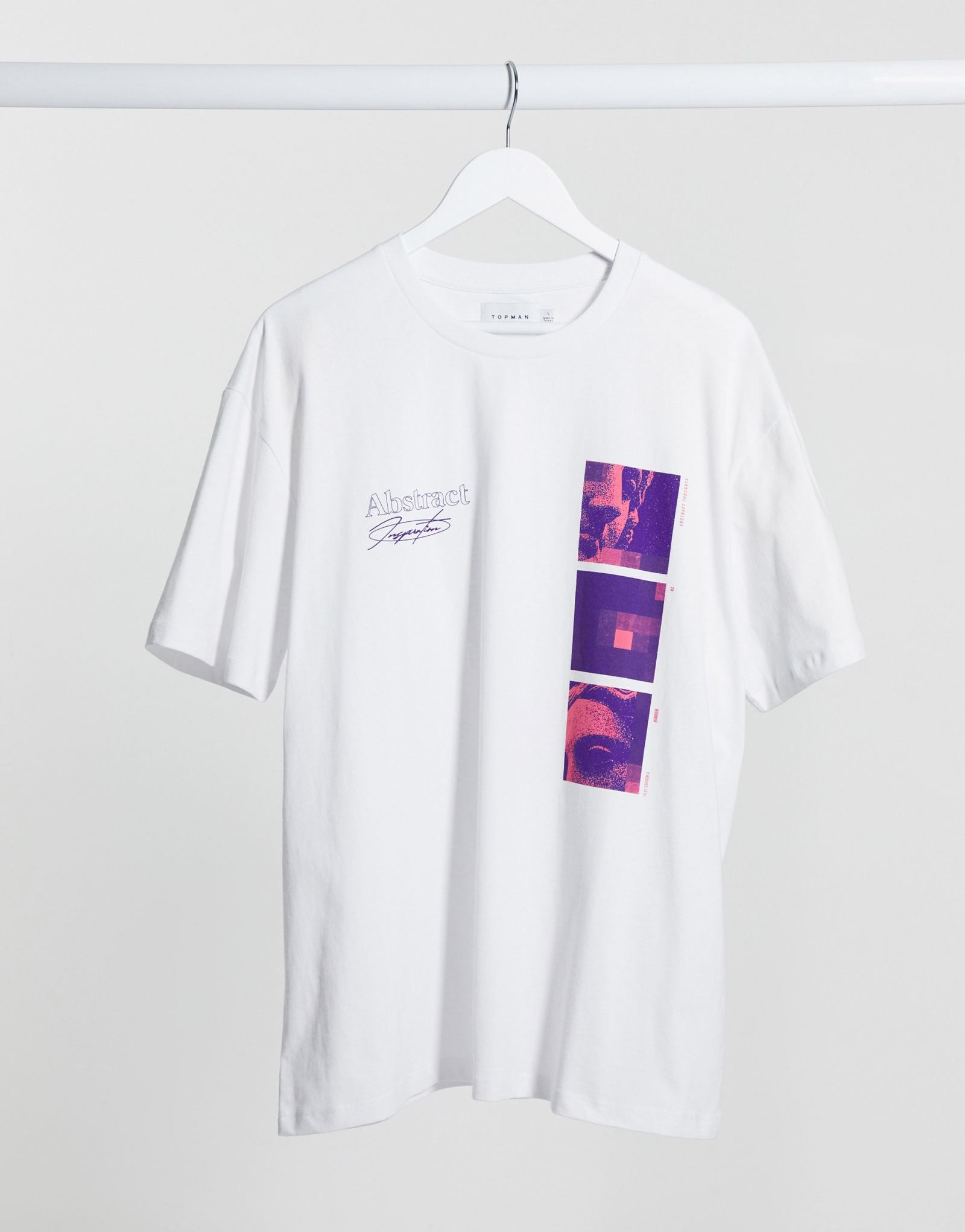 Футболка Topman с абстрактным принтом белого цвета