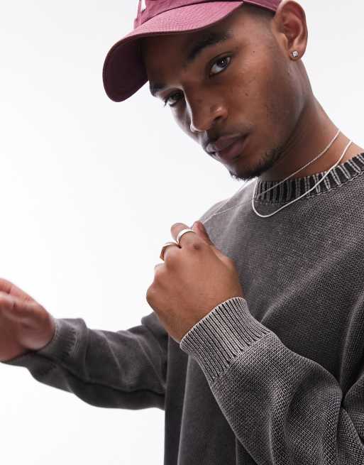 Black loose fit jumper sale