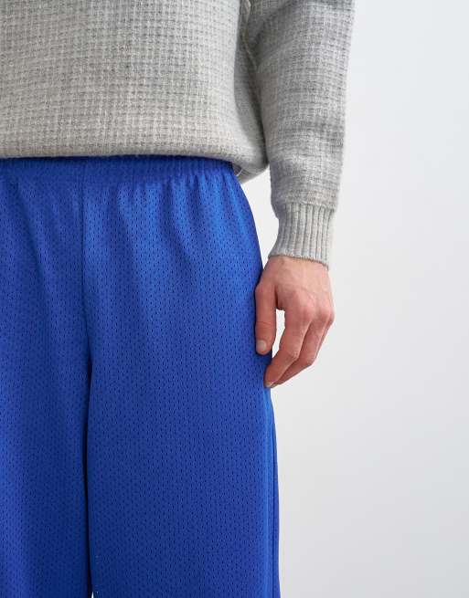 Topman - Airtex joggingbroek met baggy pasvorm in kobaltblauw, 5 van 5