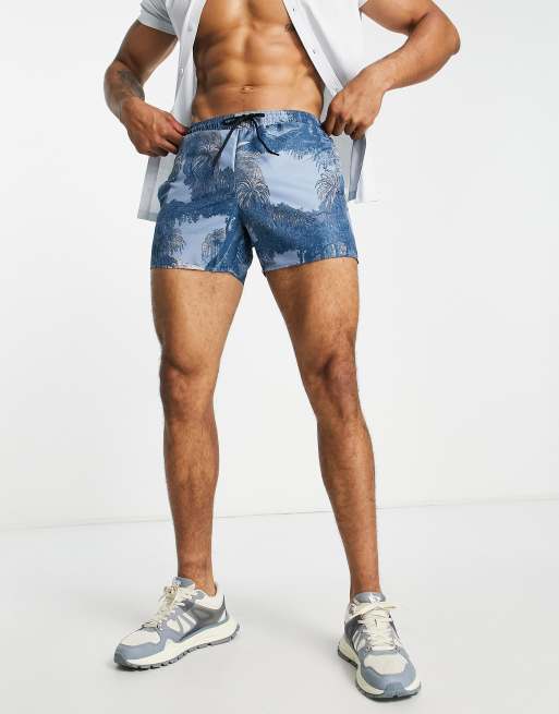 Topman – Antikt trädgårdsmönstrade badshorts