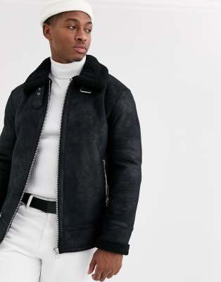 topman sheepskin coat