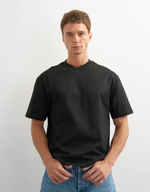 Topman avslappnad croppad t-shirt i svart, 5 av 7