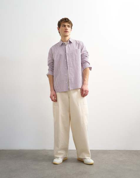 Topman - Baggy broek met zijzakken in crème - view 1