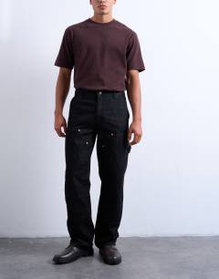 Baggy carpenter jean in raw black