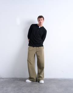 Baggy fit jogger in khaki