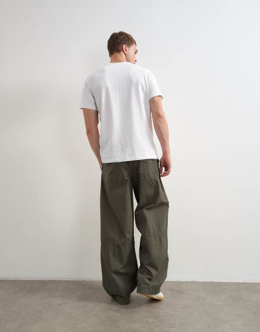 Topman baggy fit ripstop broek in kaki, 2 van 5