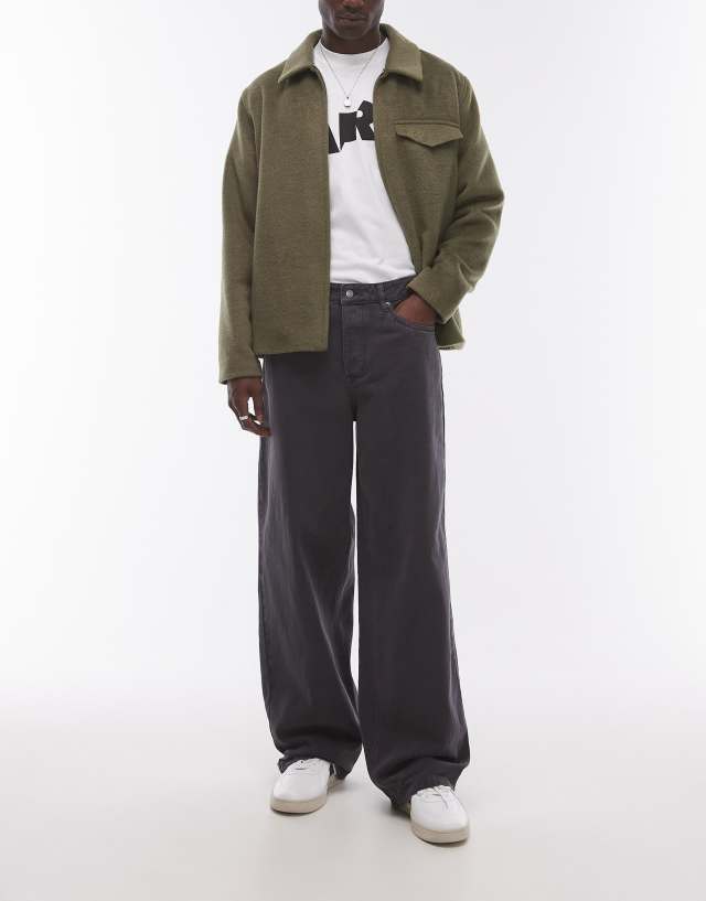 Topman - baggy jean in charcoal