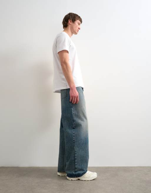 Topman – Baggy-Jeans aus festem Denim in mittlerer Waschung mit Tönung, 3 von 7