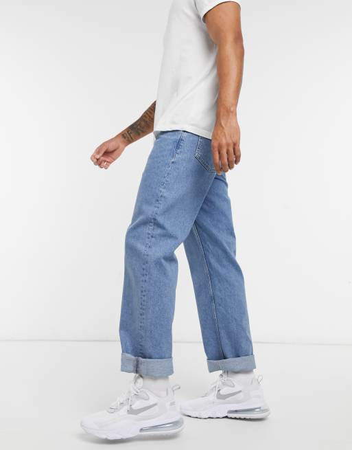 Topman - Baggy jeans i blå mellemvask