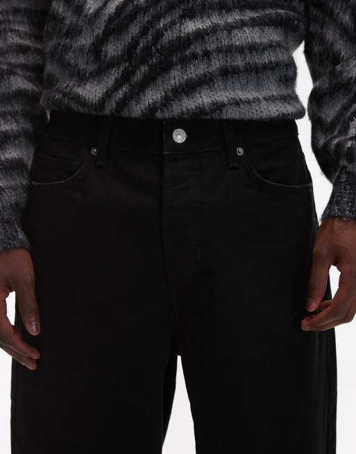 Topman baggy jeans in black