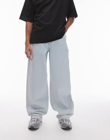 Topman oversized fit coated T-shirt in black