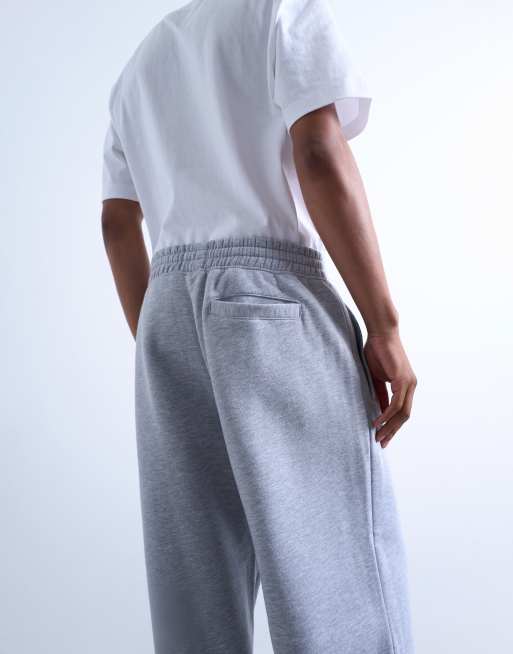 Topman baggy leg jogger in grey marl, 4 of 5