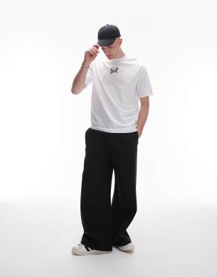 Topman baggy leg sweatpants in black