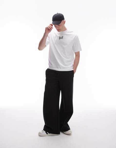 Topman baggy leg trackies in black - view 1