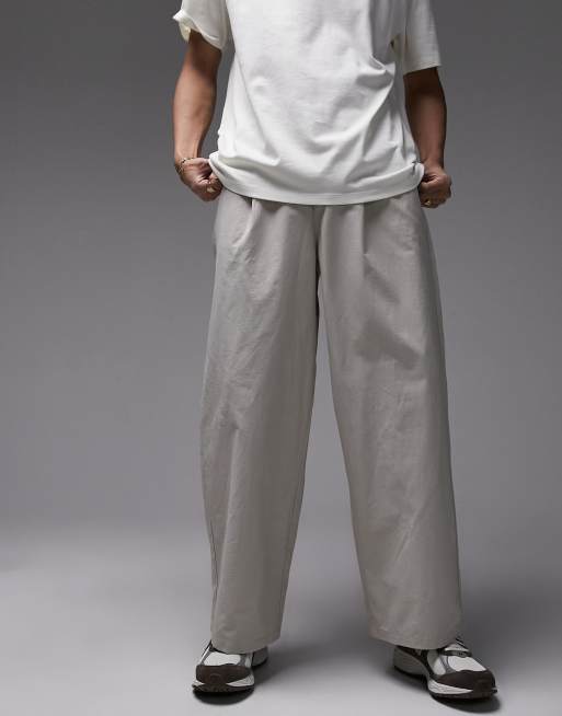 Topman baggy pants in stone