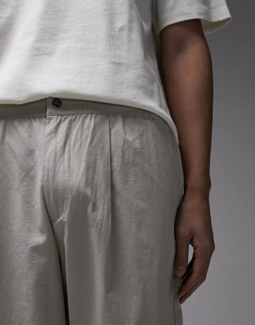 Topman baggy pants in stone