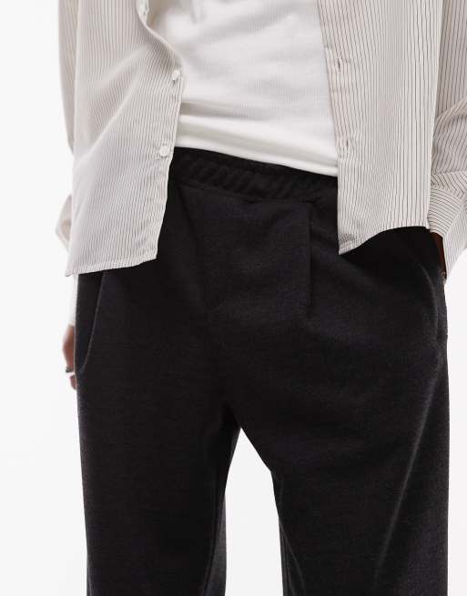 Topman – Strukturierte Baggy-Jogginghose in Anthrazit