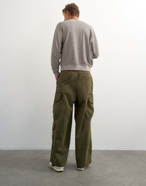 Topman balloon fit cargo pants in khaki, 4 of 5