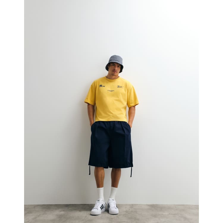Topman balloon fit ripstop shorts in navy | ASOS