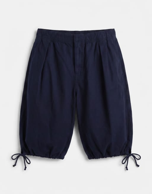 Topman balloon fit ripstop shorts in navy, 6 of 9