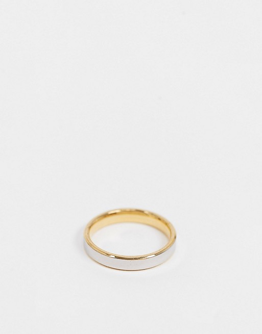 Topman band ring in gold and silver