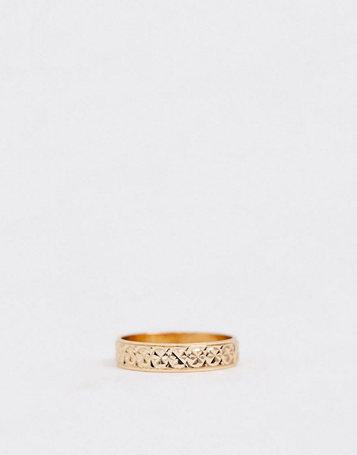 Topman band ring in gold