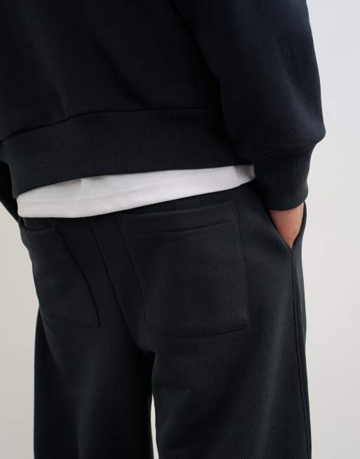 Topman Barrel-Fit-Jogger aus schwerem Stoff in Schwarz, 5 von 5