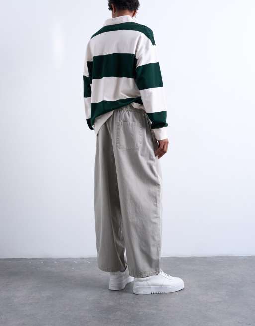 Topman – Barrel-Hose aus Ripstop in Steingrau, 4 von 5