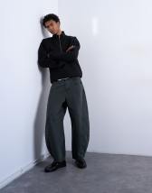 Topman barrel jean in green