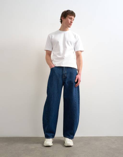 Topman - Barrel - Jeans rigidi a cilindro lavaggio scuro, 2 di 7