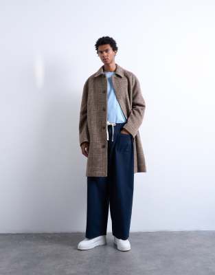 Topman Barrel Pants With Front Pockets And Tie Detail In Blue
