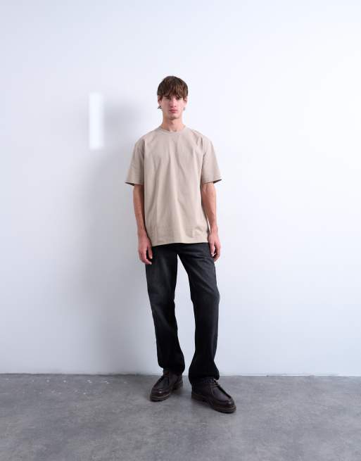 Topman - Beige afslappet T-shirt , 2 af 5