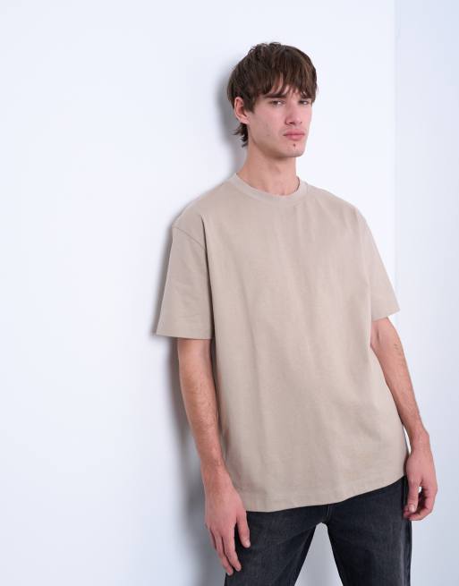 Topman - Beige afslappet T-shirt , 5 af 5