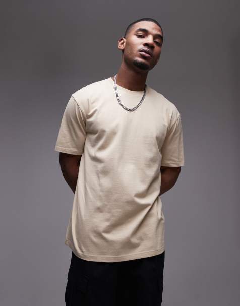 Topman - Beige T-shirt i afslappet pasform - view 1