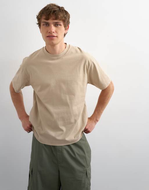Topman - Beige T-shirt i afslappet pasform, 5 af 5