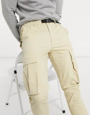 topman cargo trousers in black