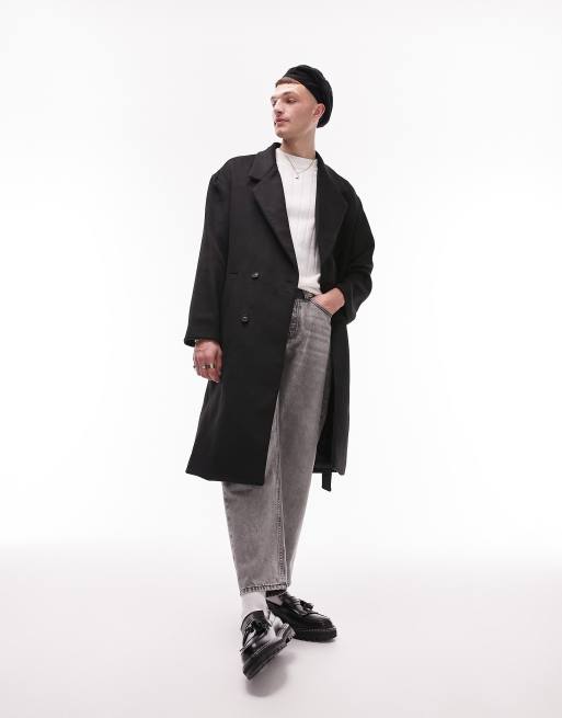 Topman wool blend outlet overcoat