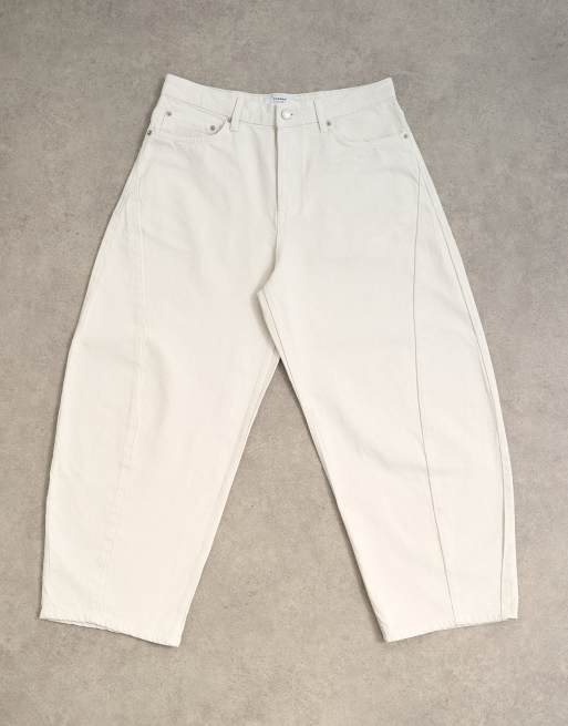 Topman – Benvita, styva jeans med barrelben, 6 av 7
