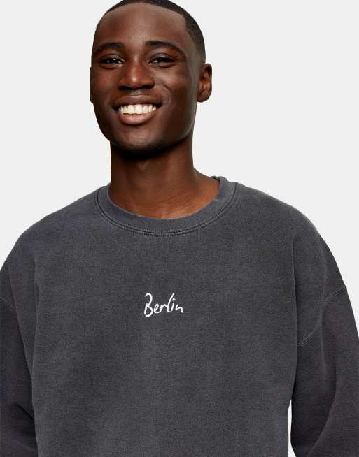 Topman Berlin biro sweater in black