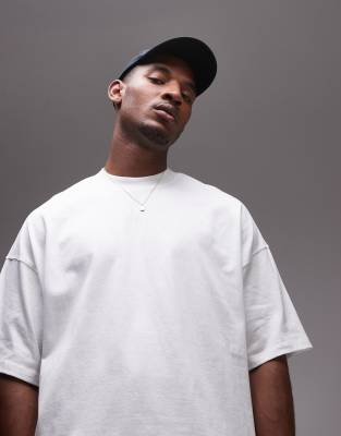 Topman – Biały T-shirt extreme oversize - view 1
