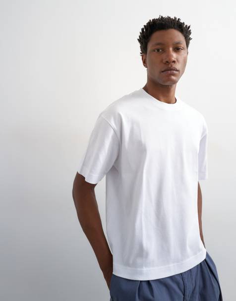 Topman – Biały T-shirt o krótkim i luźnym fasonie - view 1