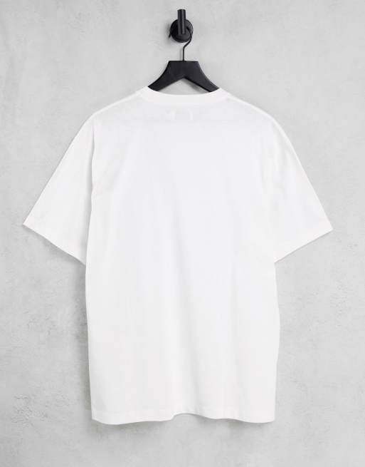 Topman – Biały T-shirt oversize z sygnowanym nadrukiem na piersi, 2 z 4