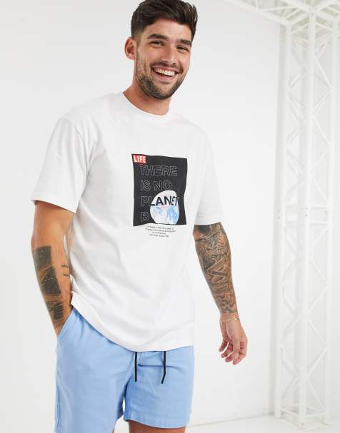 Topman t-shirt with planet print in white