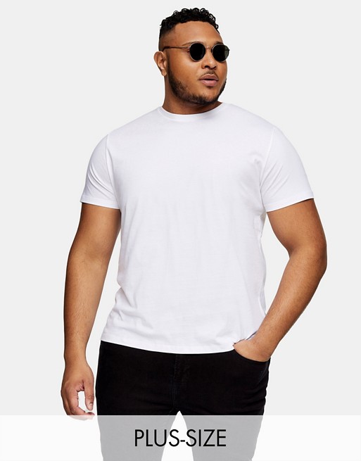 Topman Big & Tall 3 pack classic t-shirts in white