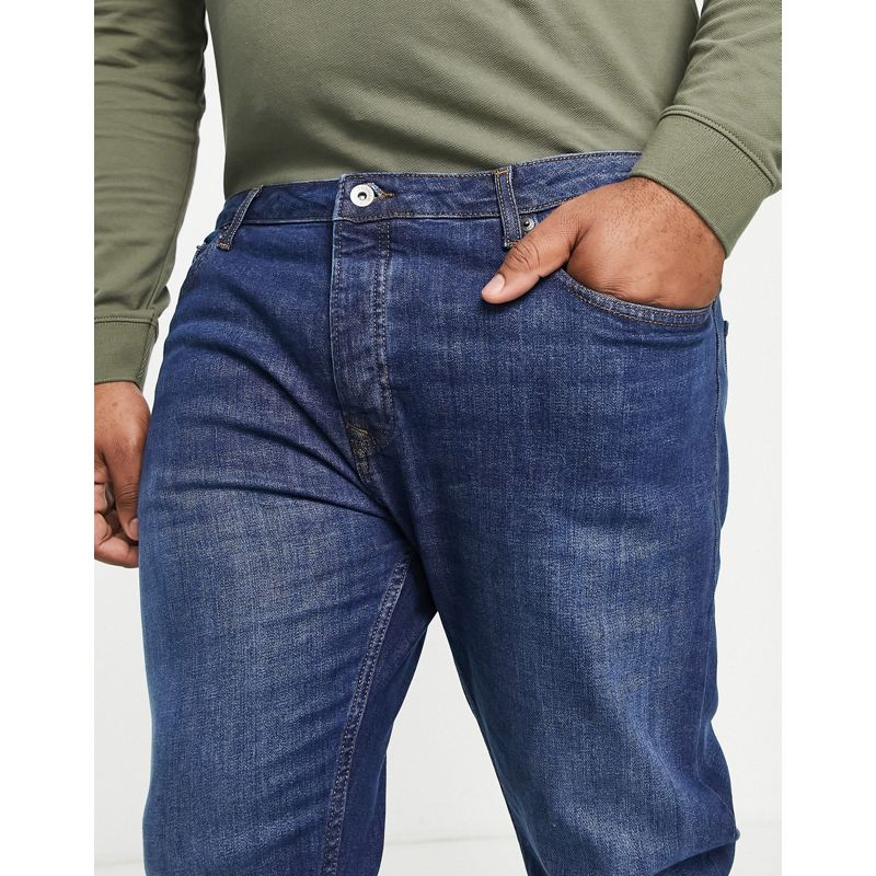 Uomo Jeans skinny Topman Big & Tall - Jeans skinny elasticizzati lavaggio medio 